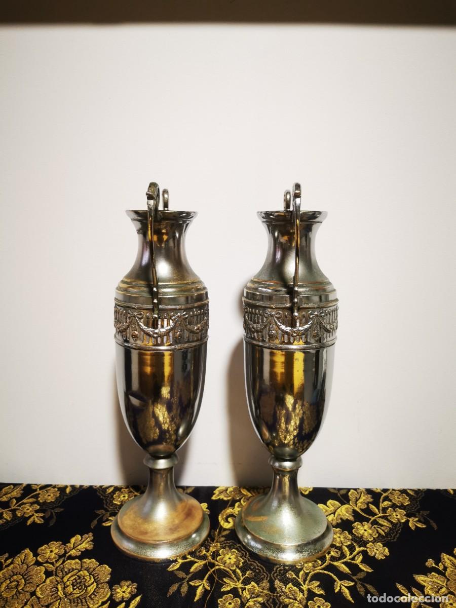 Antig&uuml;edades: Pareja de &aacute;nforas o jarrones de altar 35cm - Foto 3