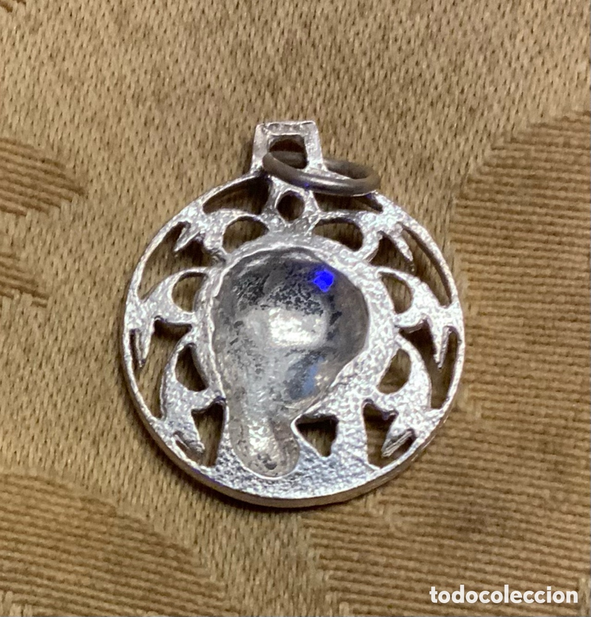Antig&uuml;edades: MEDALLA CALADA PLATA, VIRGEN NI&Ntilde;A - Foto 2