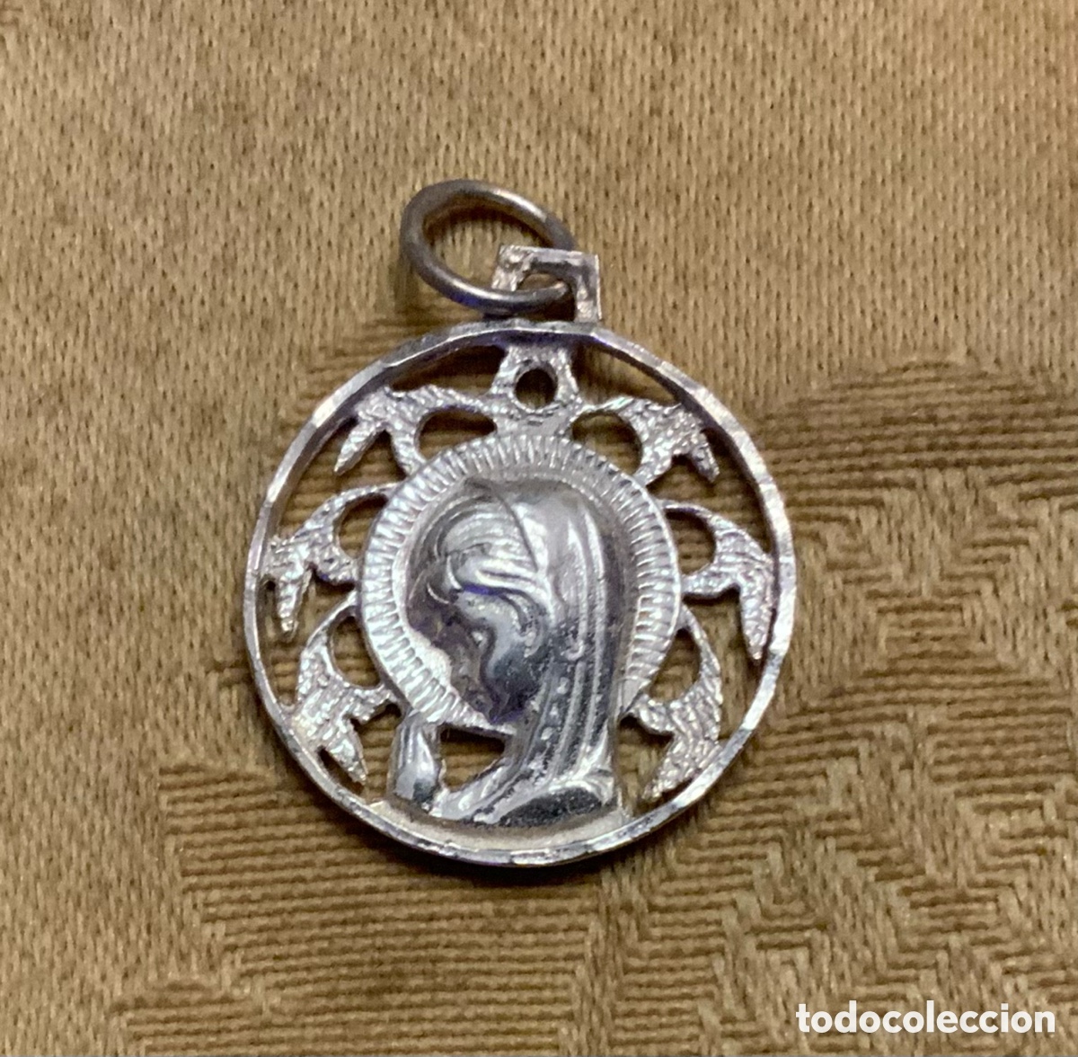 Antig&uuml;edades: MEDALLA CALADA PLATA, VIRGEN NI&Ntilde;A - Foto 3