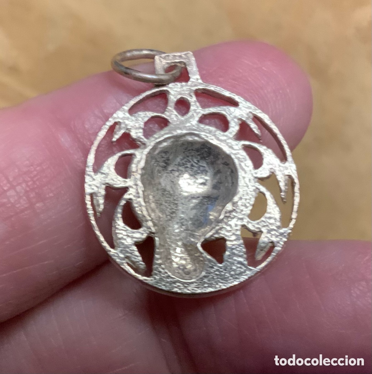 Antig&uuml;edades: MEDALLA CALADA PLATA, VIRGEN NI&Ntilde;A - Foto 4