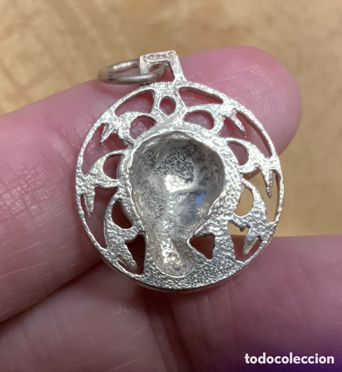 Antig&uuml;edades: MEDALLA CALADA PLATA, VIRGEN NI&Ntilde;A - Foto 5