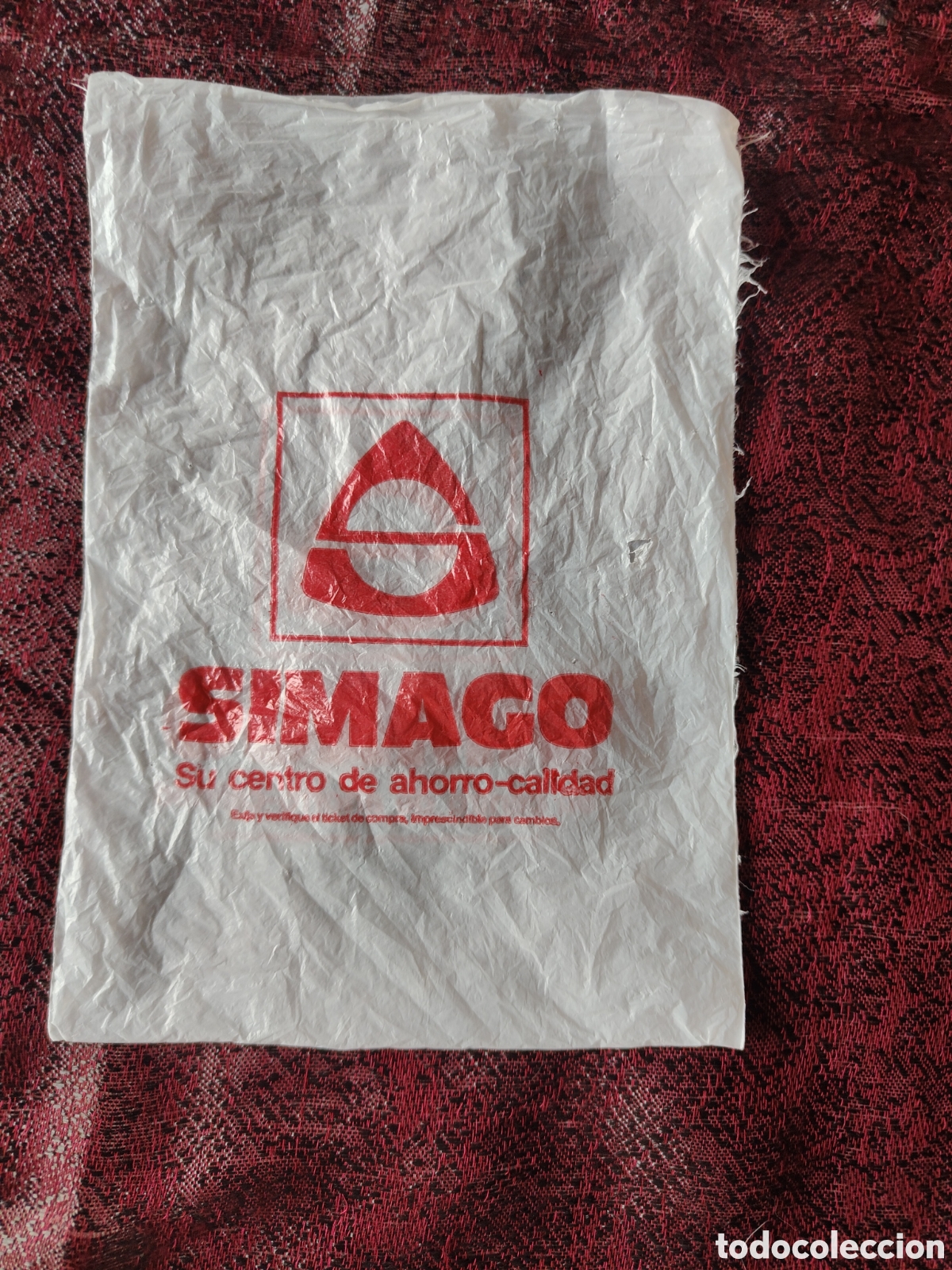Antig&uuml;edades: Bolsa Simago a&ntilde;os 70 original vintage grandes almacenes espa&ntilde;oles coleccionismo