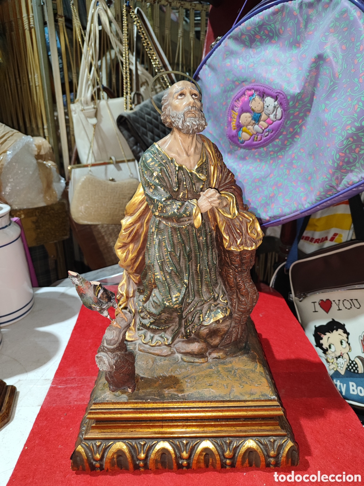 Antig&uuml;edades: Imagen San Pedro o el Arrepentimiento de San Pedro de Salzillo obra de M. NICOLAS ALMANSA de Murcia