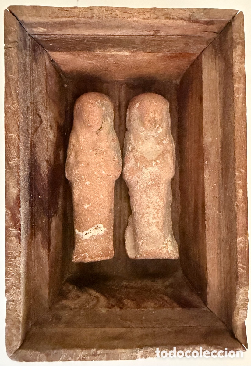 Antig&uuml;edades: Par de Ushabtis de terracotas
