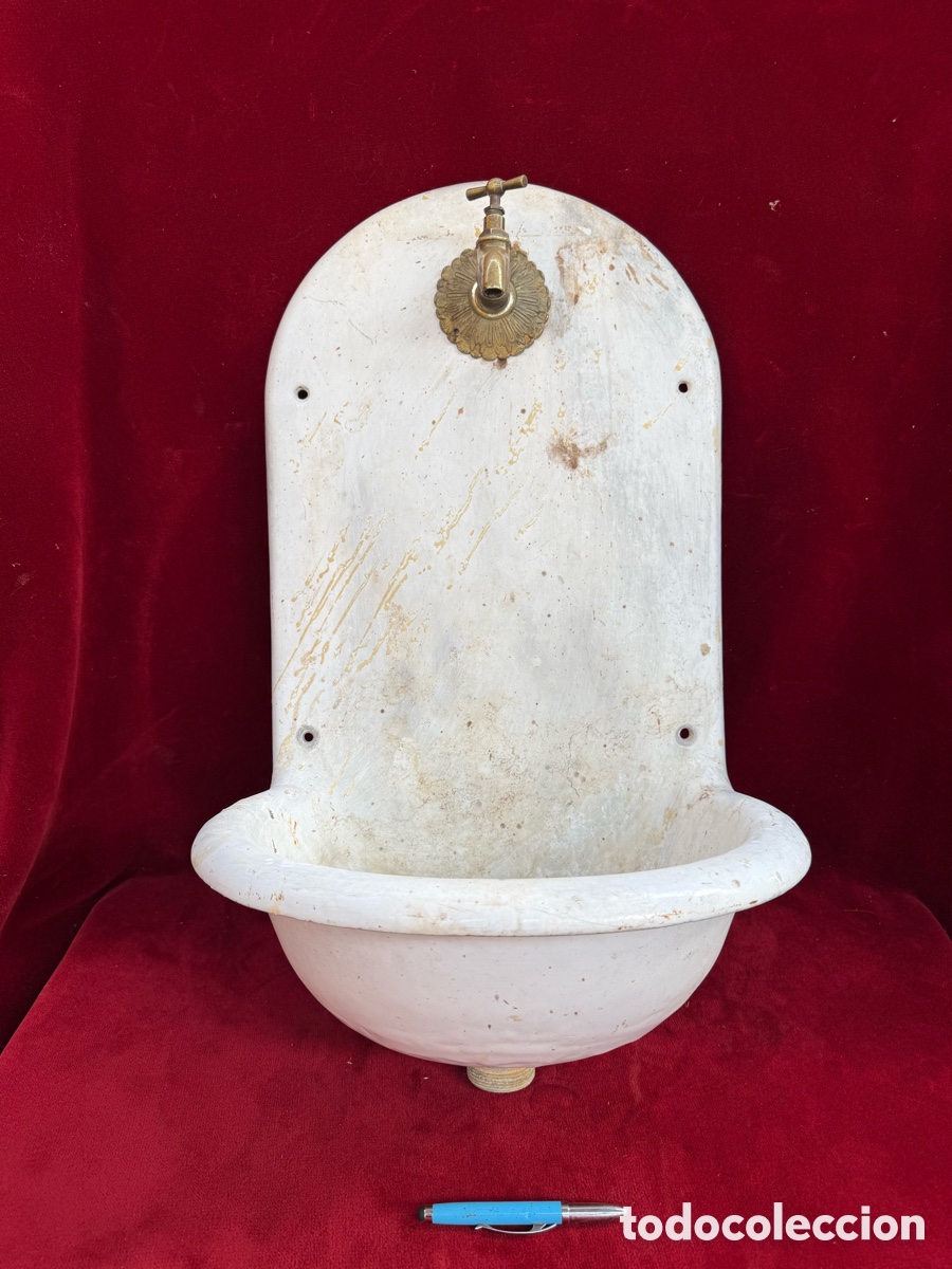 Antig&uuml;edades: Precioso y antiguo lavabo esmaltado de los a&ntilde;os 20!