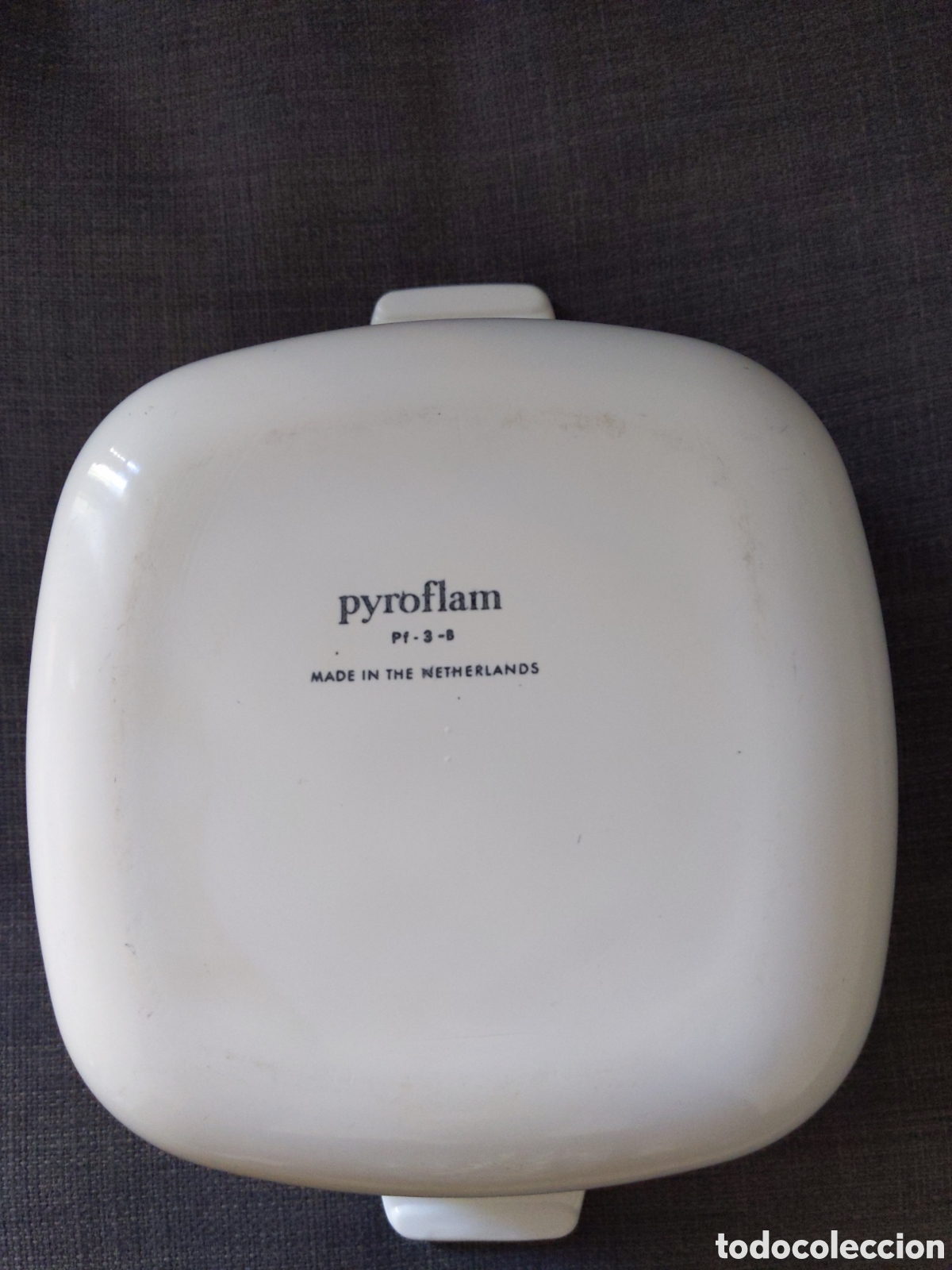 Antig&uuml;edades: Cazuela Pyroflam Vintage &rdquo;Blue Leaf&rdquo; (PF-3-B) - Foto 2