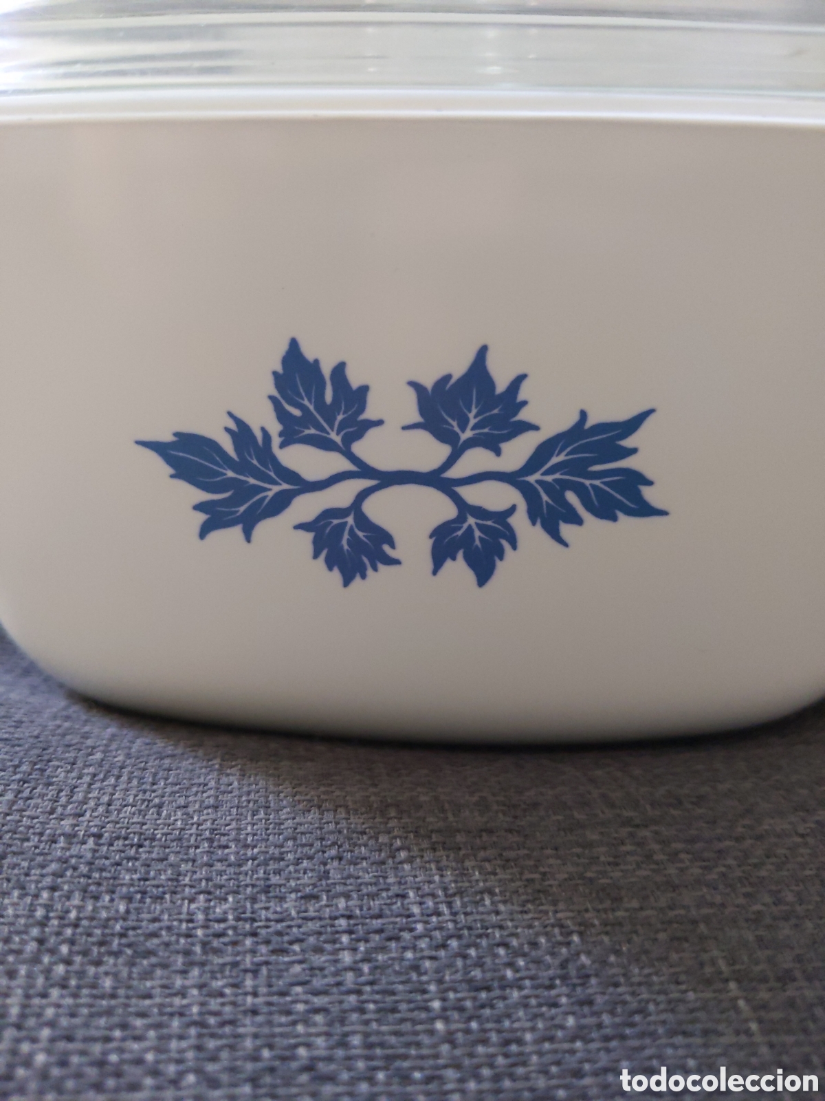 Antig&uuml;edades: Cazuela Pyroflam Vintage &rdquo;Blue Leaf&rdquo; (PF-3-B) - Foto 6