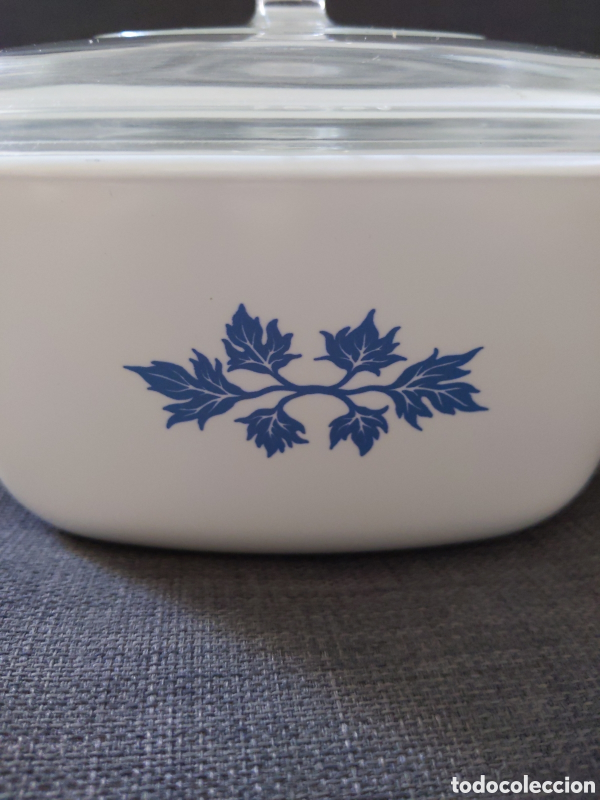 Antig&uuml;edades: Cazuela Pyroflam Vintage &rdquo;Blue Leaf&rdquo; (PF-3-B) - Foto 7