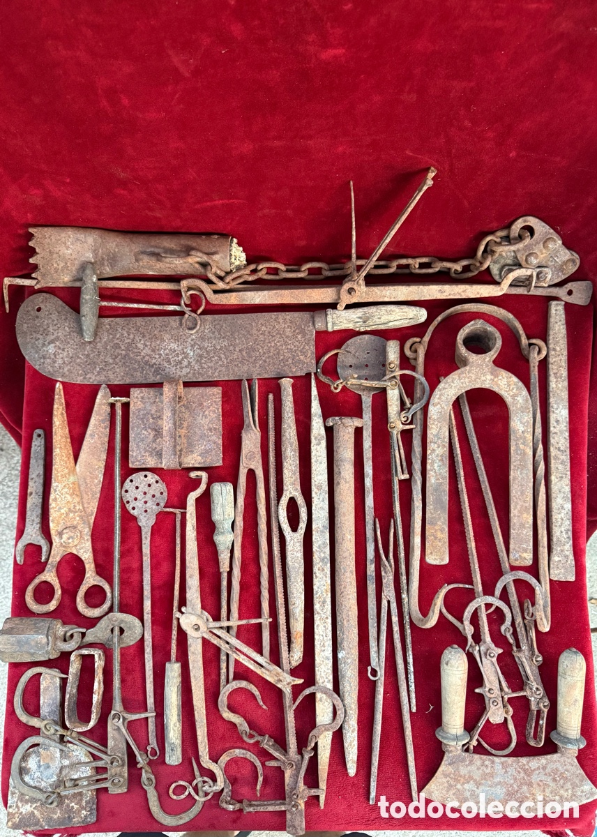 Antig&uuml;edades: Gran lote de herramientas antiguas de forja! - Foto 2