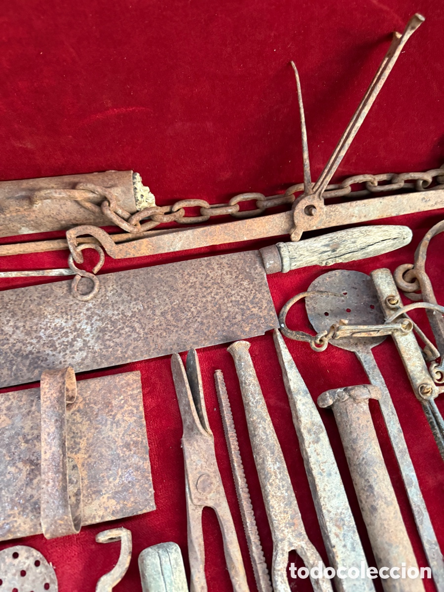 Antig&uuml;edades: Gran lote de herramientas antiguas de forja! - Foto 4