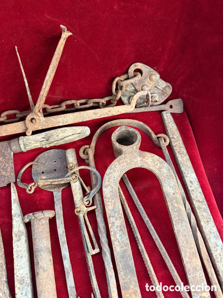 Antig&uuml;edades: Gran lote de herramientas antiguas de forja! - Foto 5