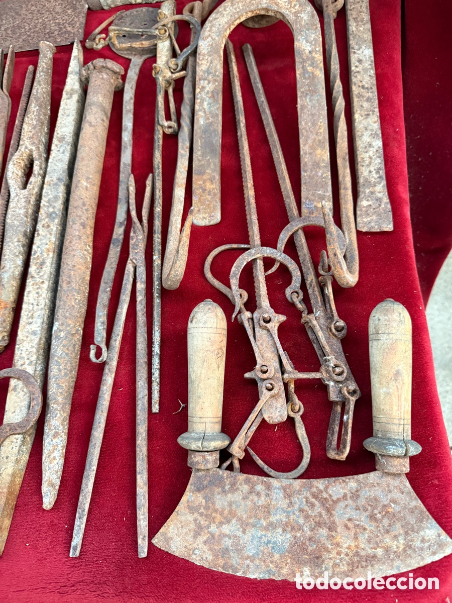 Antig&uuml;edades: Gran lote de herramientas antiguas de forja! - Foto 6