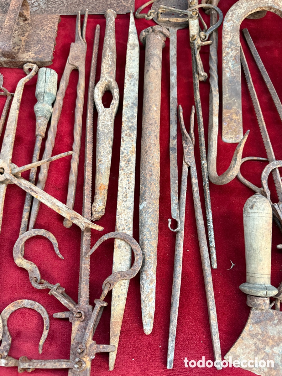 Antig&uuml;edades: Gran lote de herramientas antiguas de forja! - Foto 7