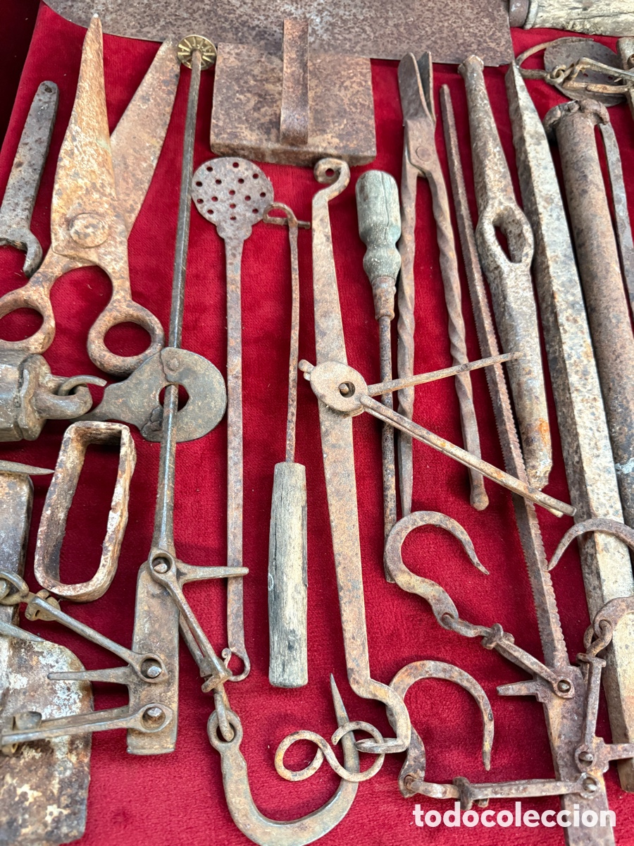 Antig&uuml;edades: Gran lote de herramientas antiguas de forja! - Foto 8