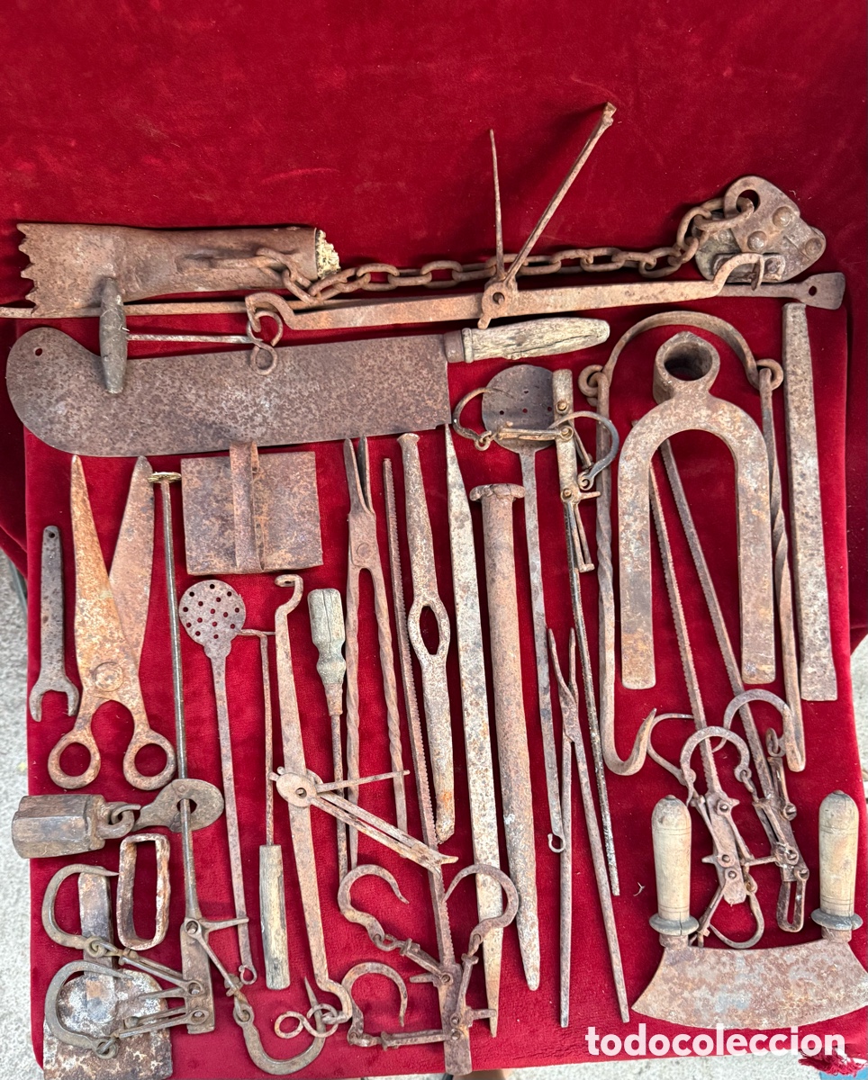 Antig&uuml;edades: Gran lote de herramientas antiguas de forja! - Foto 1