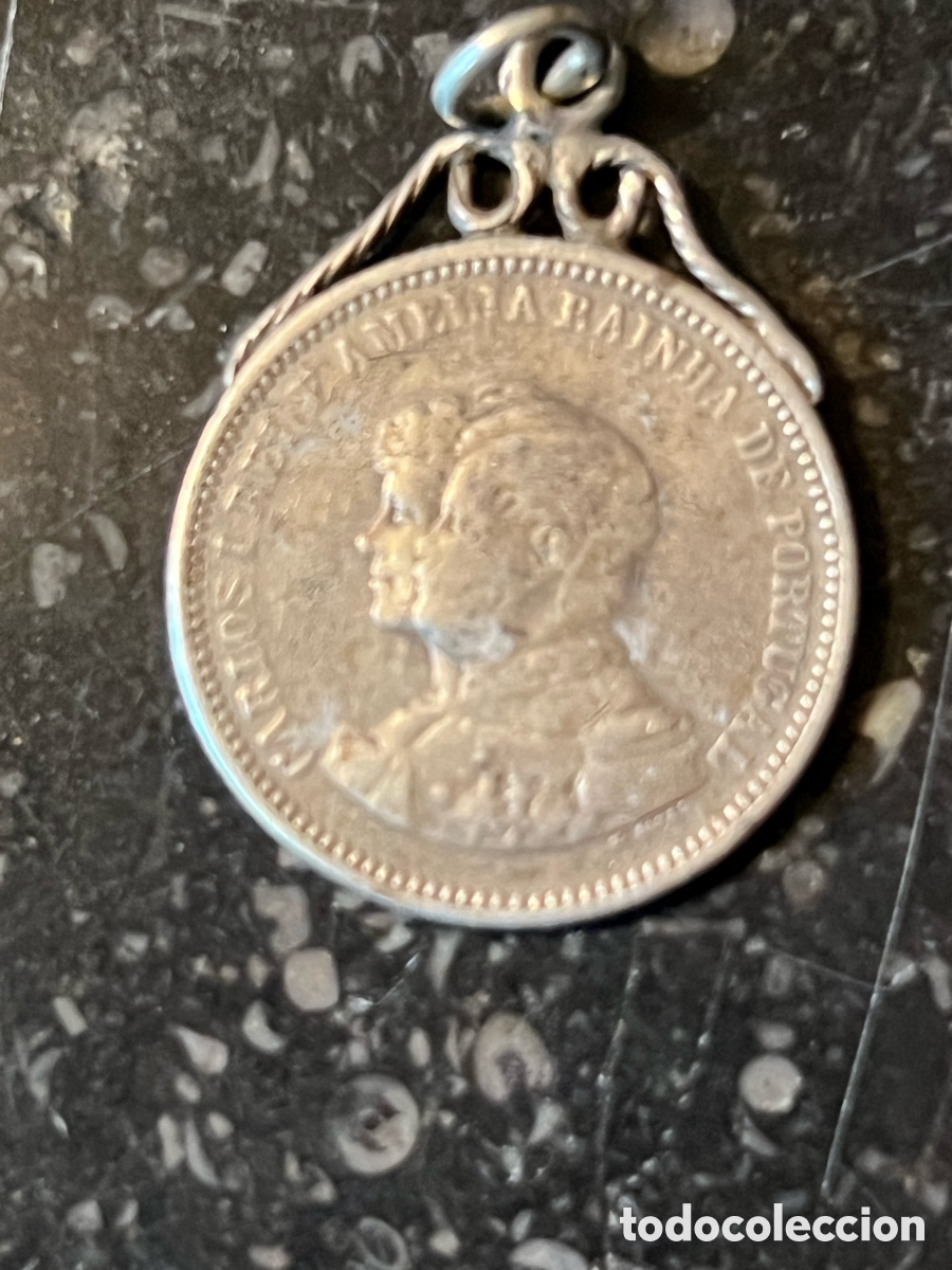 Antig&uuml;edades: Moneda de plata medalla 200 reis - Foto 3