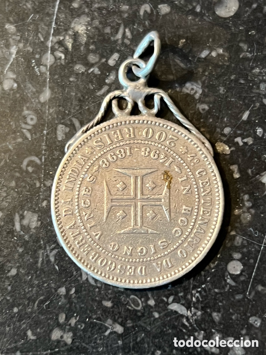 Oggetti Antichi: Moneda de plata medalla 200 reis