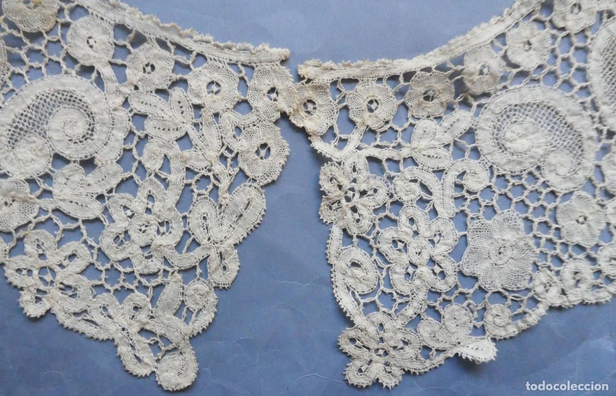Antig&uuml;edades: ANTIGUO GRAN CUELLO DE ENCAJE DE DUQUESA S.XIX - Foto 2