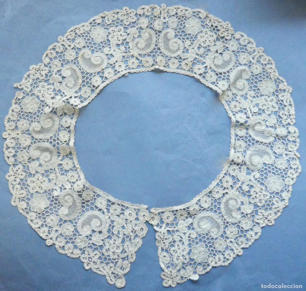 Antig&uuml;edades: ANTIGUO GRAN CUELLO DE ENCAJE DE DUQUESA S.XIX - Foto 4