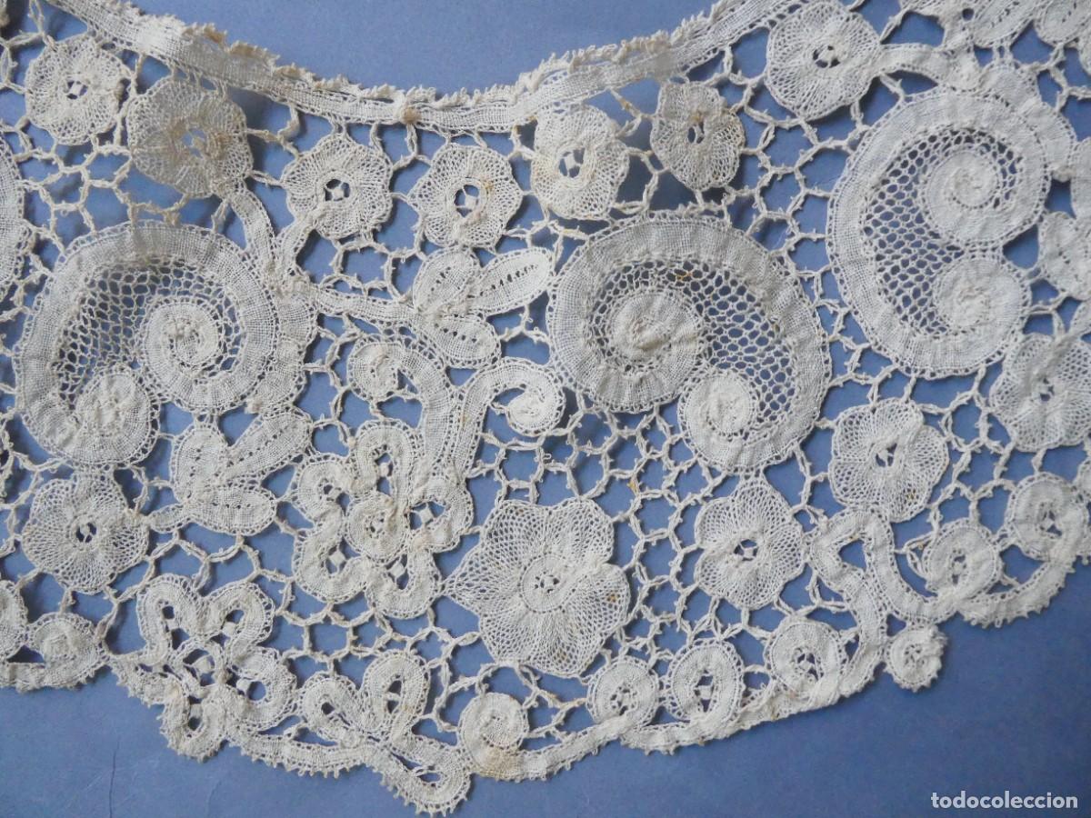 Antig&uuml;edades: ANTIGUO GRAN CUELLO DE ENCAJE DE DUQUESA S.XIX - Foto 5
