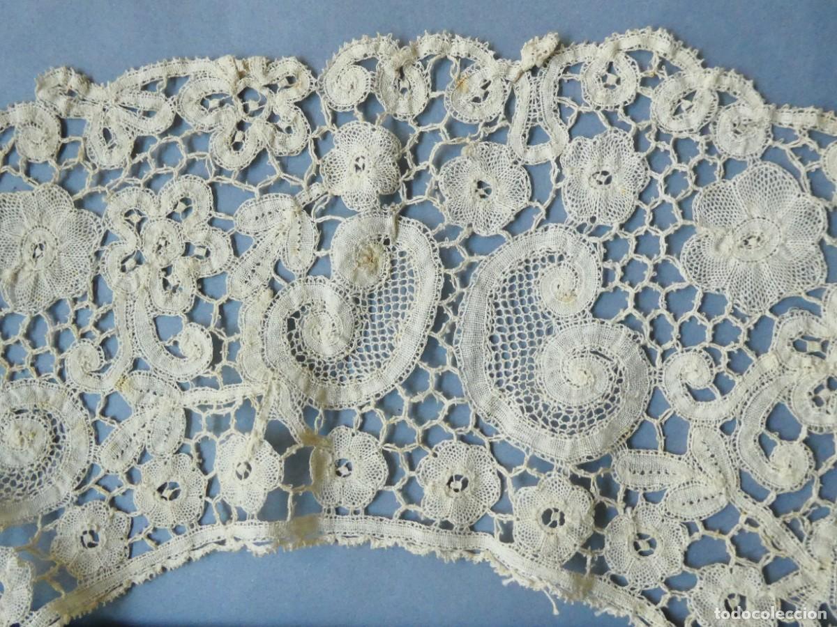 Antig&uuml;edades: ANTIGUO GRAN CUELLO DE ENCAJE DE DUQUESA S.XIX - Foto 7