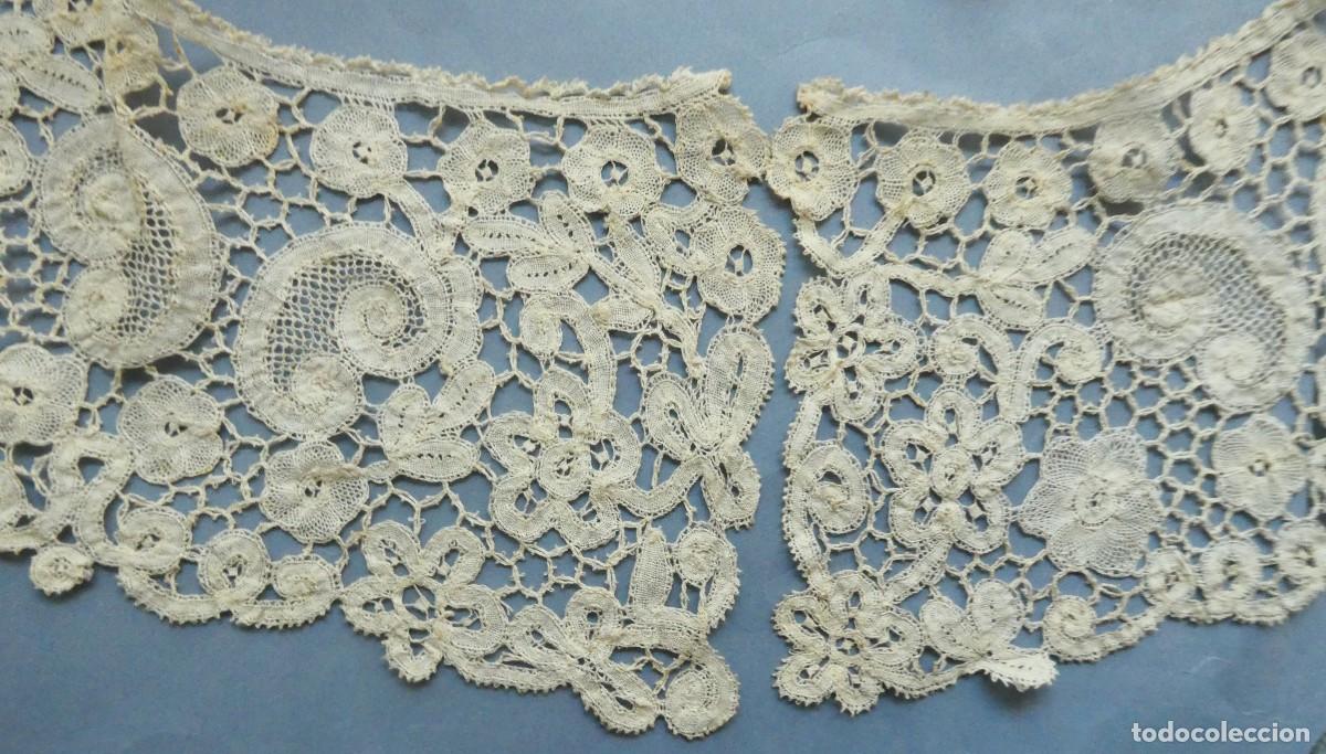 Antig&uuml;edades: ANTIGUO GRAN CUELLO DE ENCAJE DE DUQUESA S.XIX - Foto 8