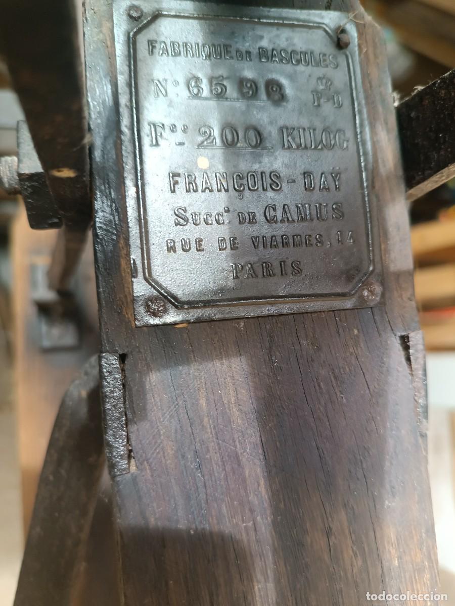 Antig&uuml;edades: Bascula de sacos antigua francesa - Foto 7