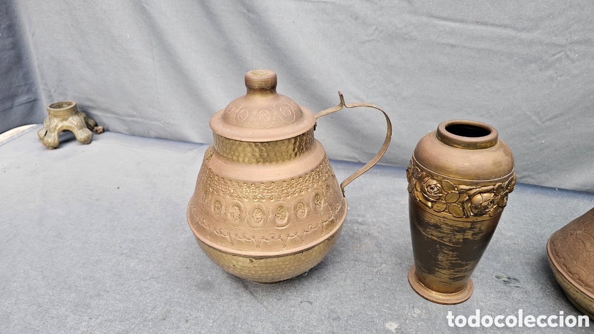 Antig&uuml;edades: Conjunto de lat&oacute;n ..... - Foto 2