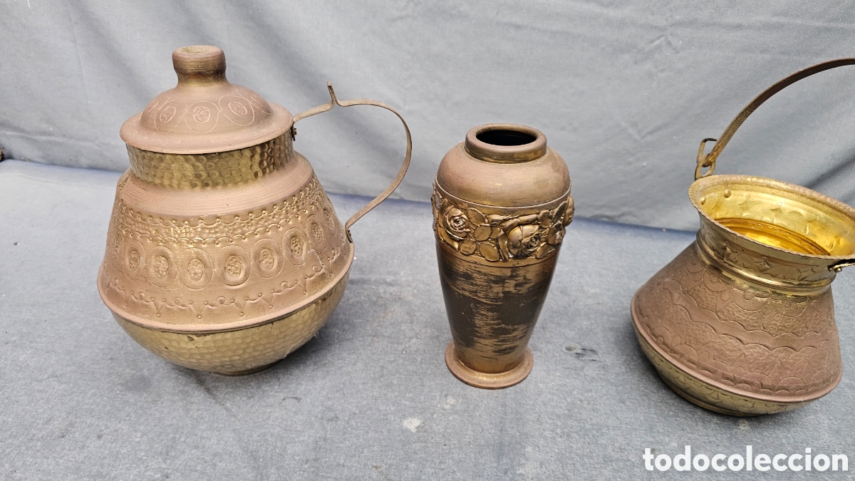 Antig&uuml;edades: Conjunto de lat&oacute;n ..... - Foto 3