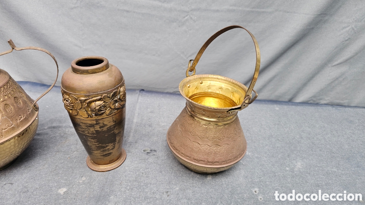 Antig&uuml;edades: Conjunto de lat&oacute;n ..... - Foto 4