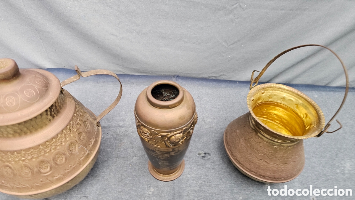 Antig&uuml;edades: Conjunto de lat&oacute;n ..... - Foto 6