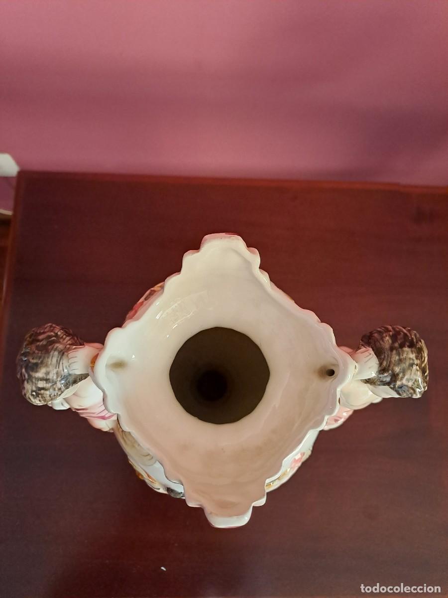 Antig&uuml;edades: Jarr&oacute;n Italiano Capodimonte Querubines - Foto 5