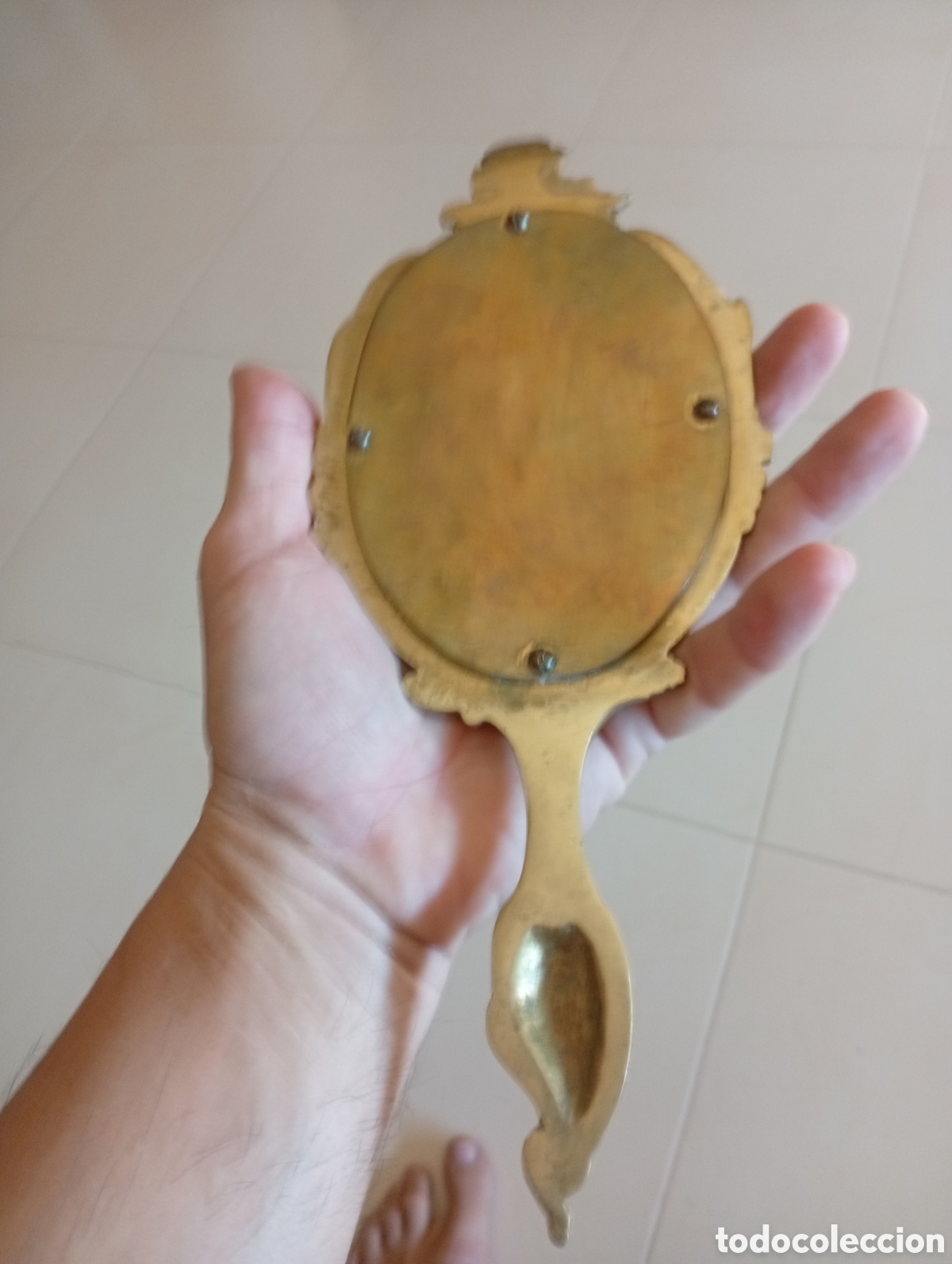 Antig&uuml;edades: Espejos antiguos de tocador de bronce - Foto 3