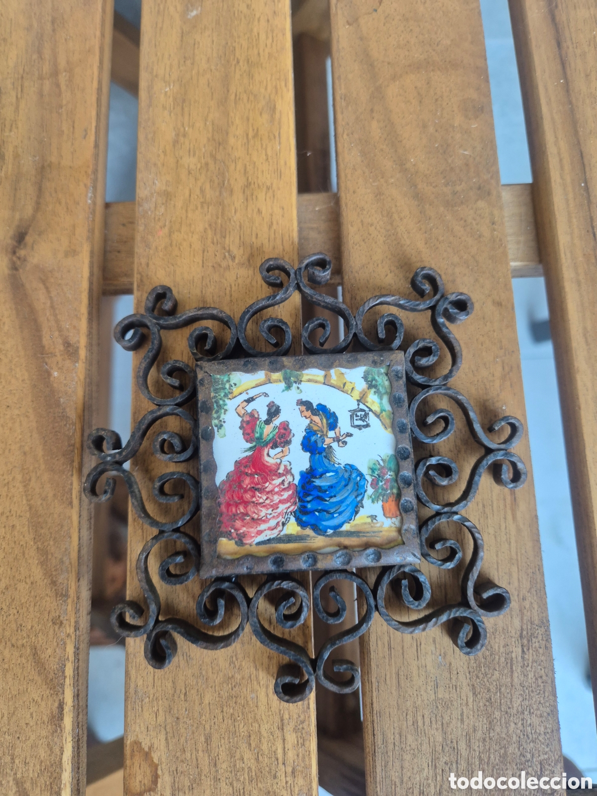 Antig&uuml;edades: azulejo pintado a mano - Foto 7