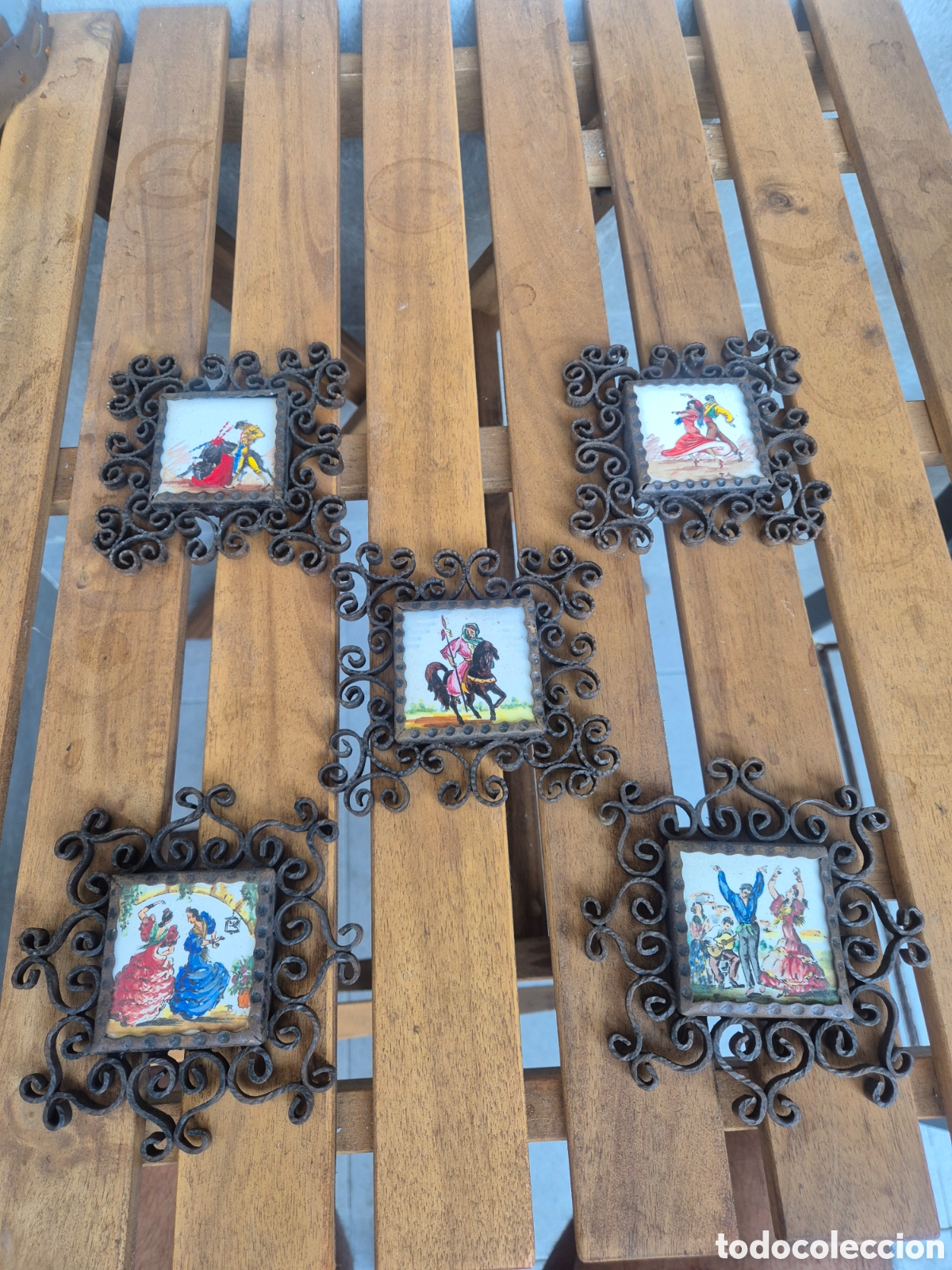 Antig&uuml;edades: azulejo pintado a mano