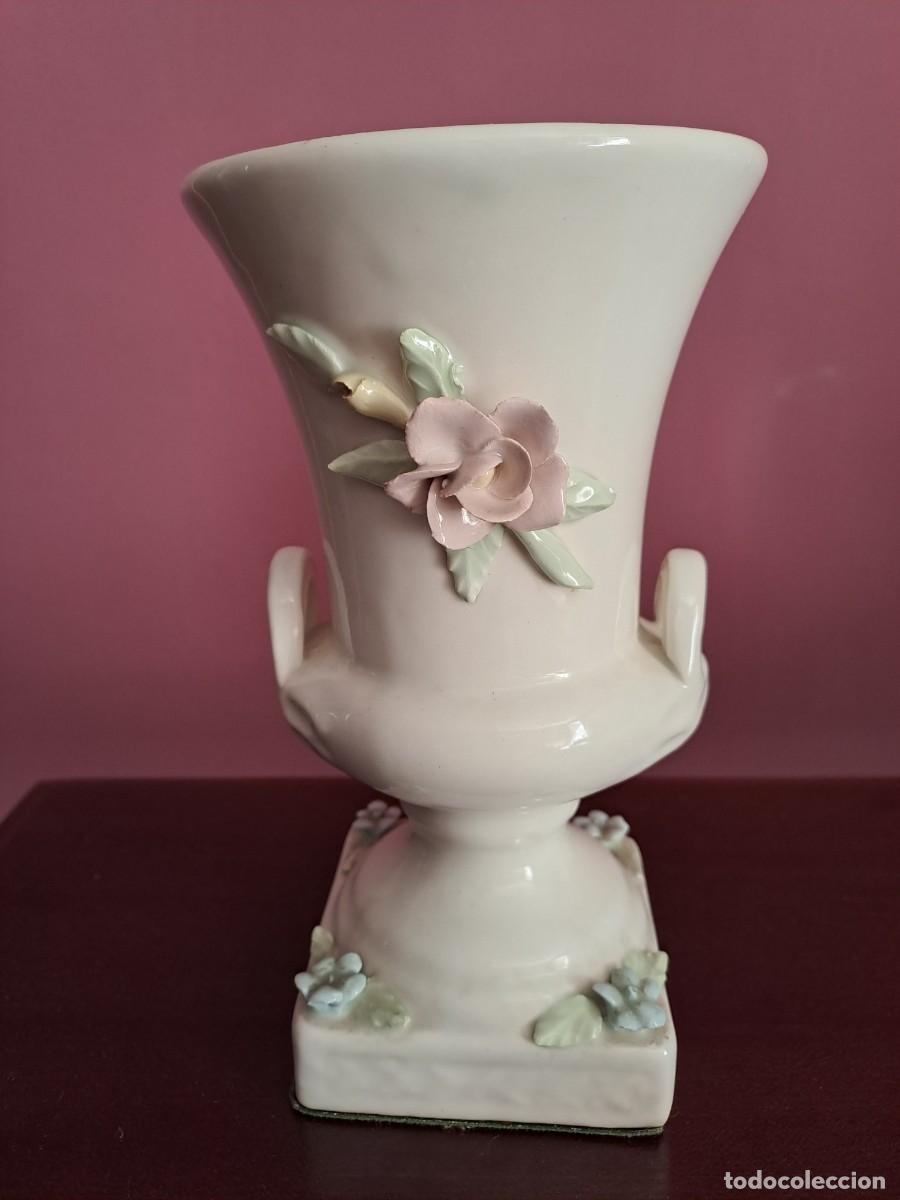 Antig&uuml;edades: Jarr&oacute;n porcelana vintage flores