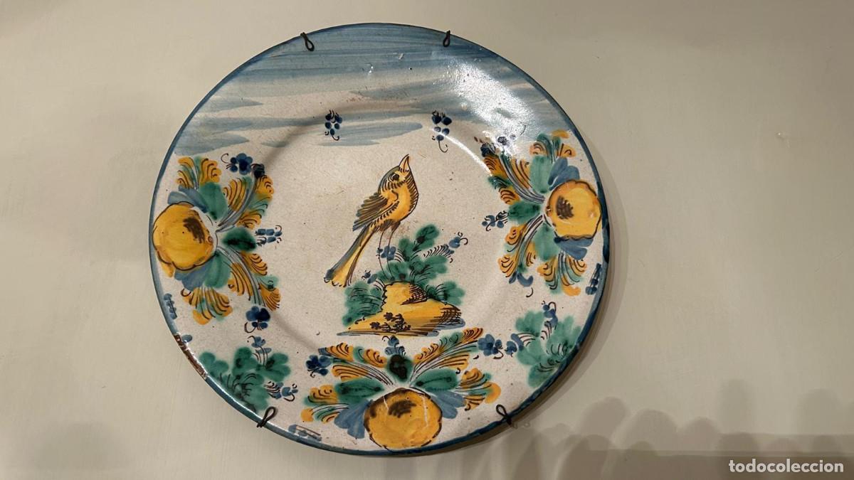 Antig&uuml;edades: Plato decorativo cer&aacute;mica valenciana Manises Ribesalbes