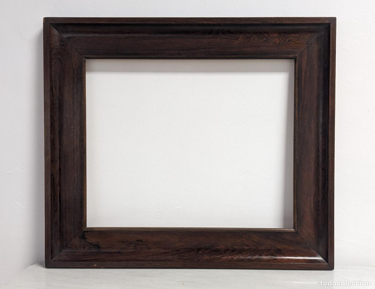 Antig&uuml;edades: 033. Gran Marco Antiguo de Madera Maciza de Roble/Casta&ntilde;o 83,5 &times; 73,5 cm Moldura Ancha en Escocia