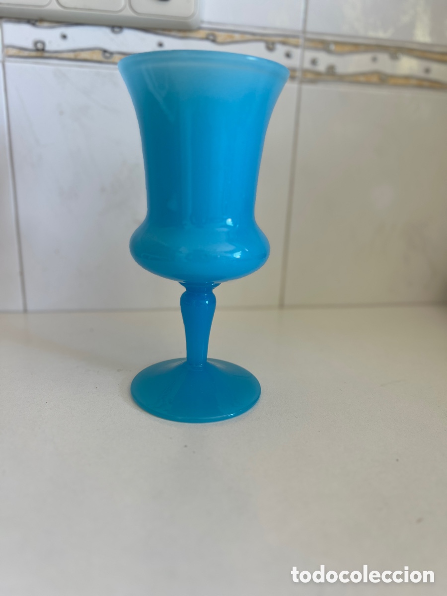 Antig&uuml;edades: Vintage Blue Murano Glass Vase, 1960s