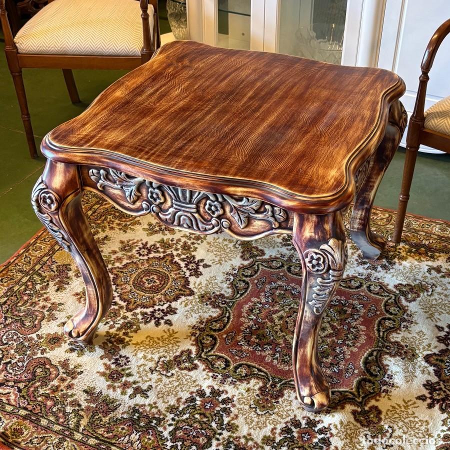 Antig&uuml;edades: Mesa Auxiliar de Madera Maciza - Foto 1