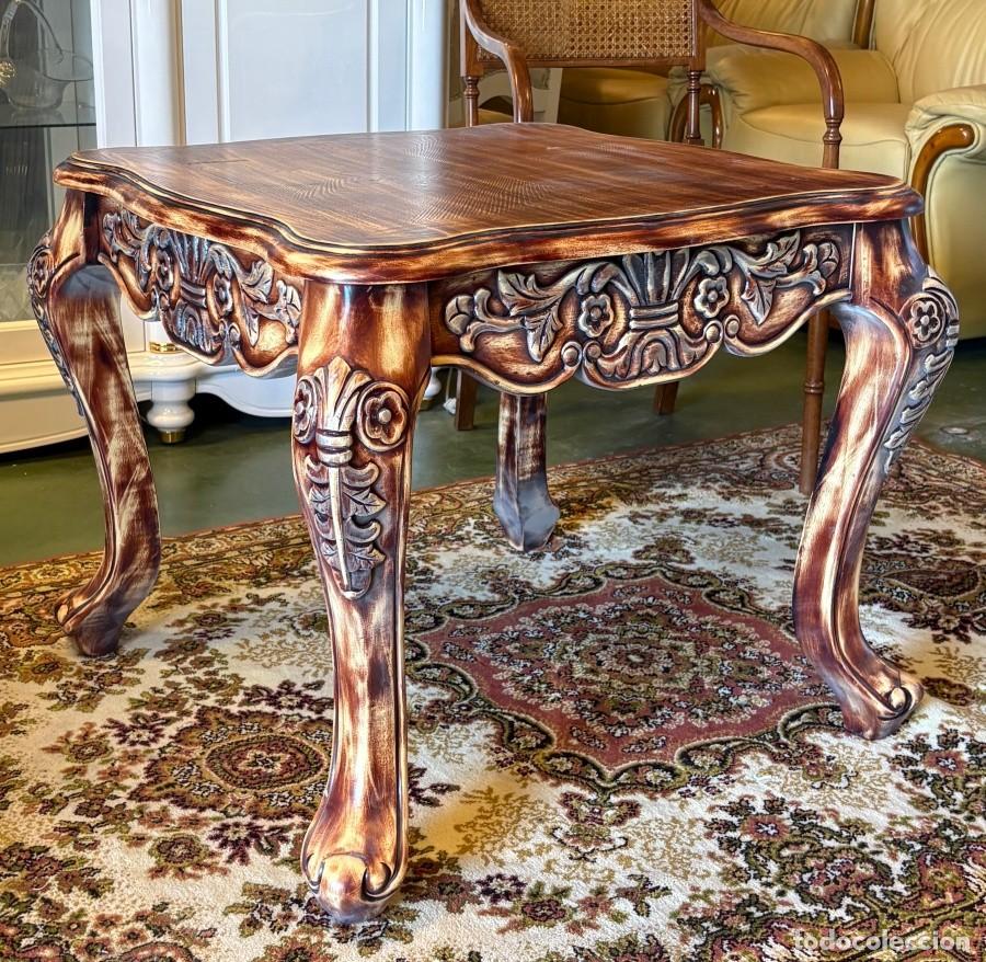 Antig&uuml;edades: Mesa Auxiliar de Madera Maciza - Foto 3