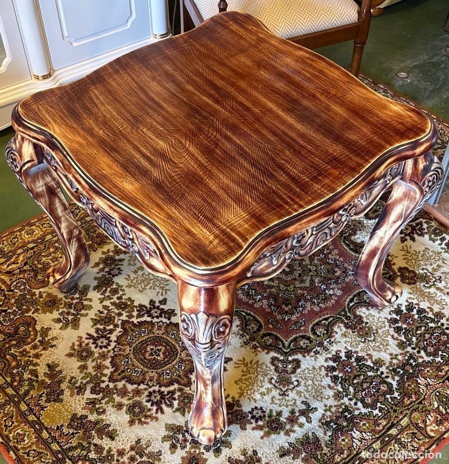 Antig&uuml;edades: Mesa Auxiliar de Madera Maciza - Foto 4