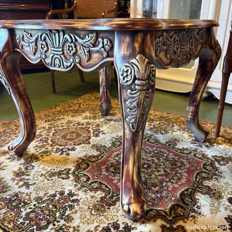 Antig&uuml;edades: Mesa Auxiliar de Madera Maciza - Foto 5