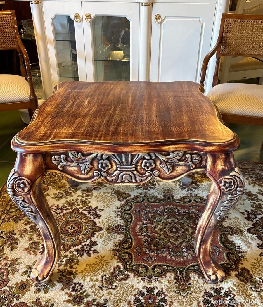 Antig&uuml;edades: Mesa Auxiliar de Madera Maciza - Foto 7