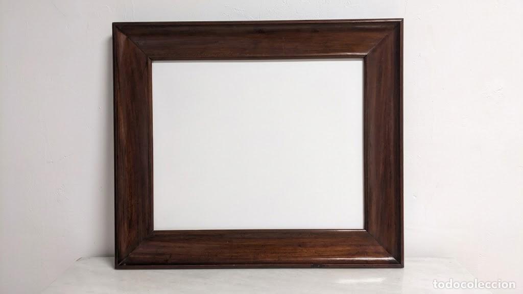 Antig&uuml;edades: 036. Marco Antiguo Madera Maciza Chapado en Caoba Noble de Perfil C&oacute;ncavo 75 &times; 64,5 cm
