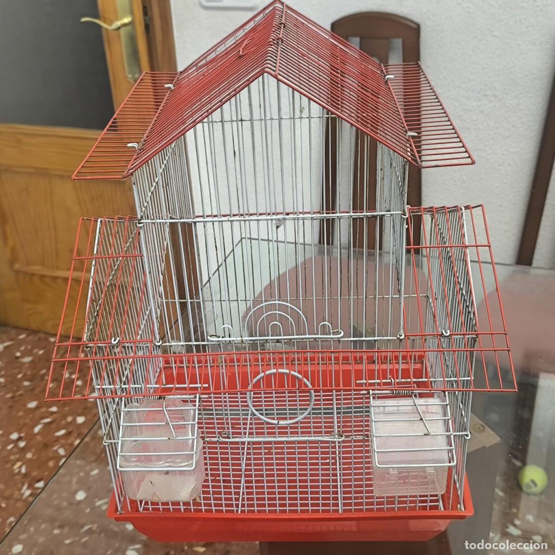 Antig&uuml;edades: 005490DEP-jaula roja 2 pisos, desmontable. Sin bandeja inferior