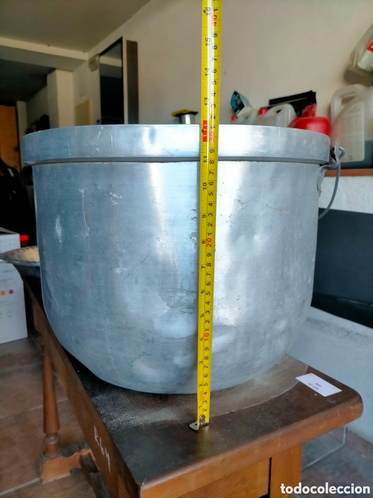 Antig&uuml;edades: CALDERO OLLA DE ALUMINIO ANTIGUA JJ - Foto 2