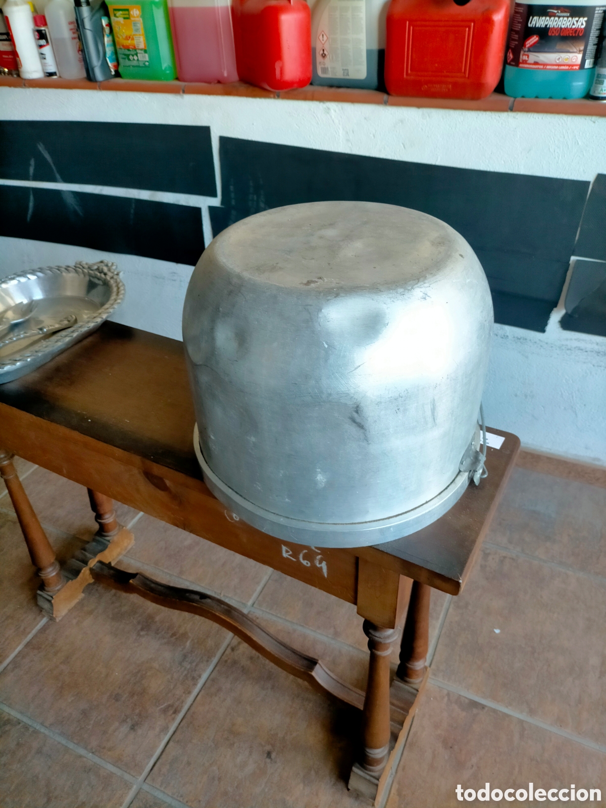 Antig&uuml;edades: CALDERO OLLA DE ALUMINIO ANTIGUA JJ - Foto 3