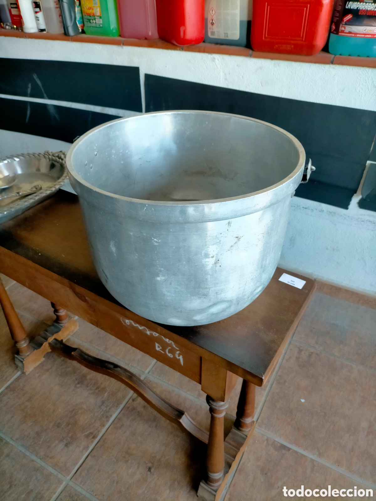 Antig&uuml;edades: CALDERO OLLA DE ALUMINIO ANTIGUA JJ - Foto 4