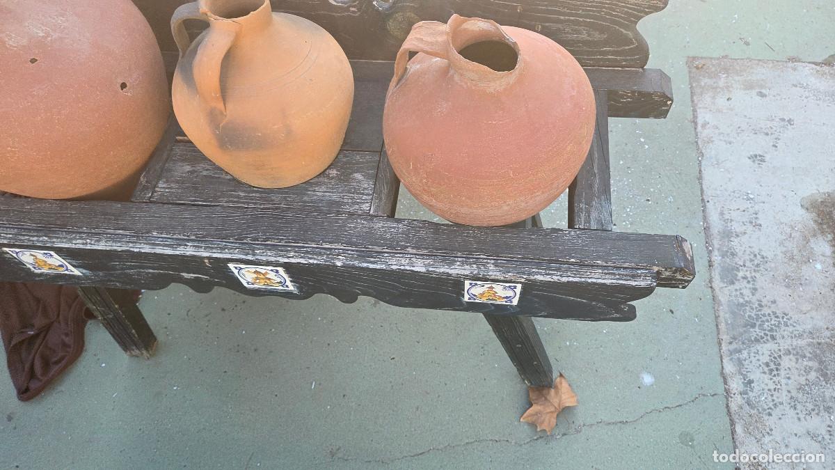 Antig&uuml;edades: cantarera con 3 cantaros antiguos - Foto 7